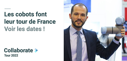 Universal Robots organise le #CollaborateTour, une tournée des régions industrielles françaises dédiée à la #cobotique 👉 universal-robots.com/fr/%C3%A0-prop…

De fin mars à mi-mai 2022, le Collaborate Tour fera étape dans toutes les grandes régions industrielles de #France !