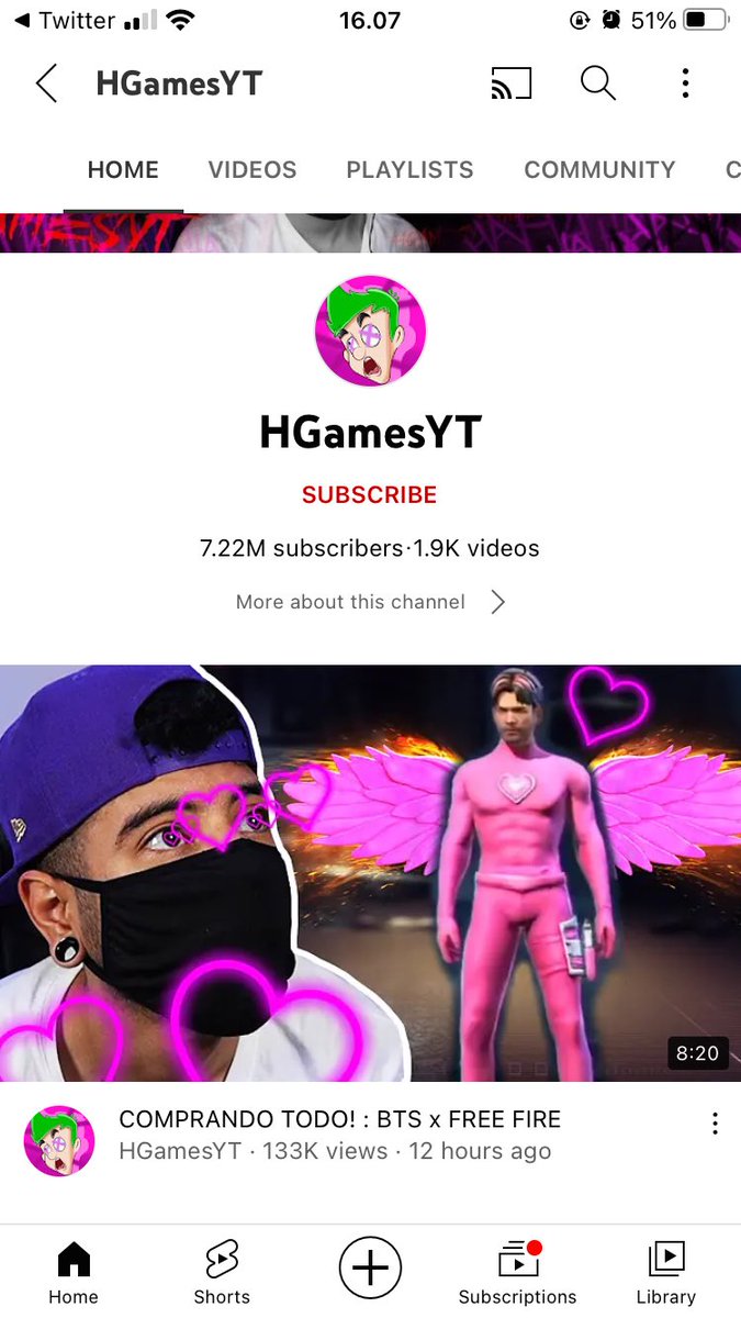 MadnaeJin1204's tweet photo. HGamesYT a famous gamer with 7,22M subscribers on Youtube said he didn’t know much about BTS X Free Fire collaboration but he wanted the pink skin 🥺

🖇 https://t.co/HJqsBEn9NH

#Yours_Jin #SuperTuna_Jin #BTSJIN #JIN @BTS_twt https://t.co/xHtuSBEEj3