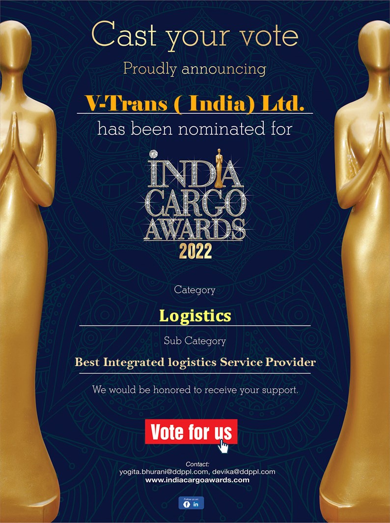 vtransindia's tweet photo. We are happy to share that India Cargo Awards has nominated us for Best Integrated Logistics Service Provider. 
The voting link is here: https://t.co/sngq2L3aLT

#logisticsawards #logisticscompany #bestintegratedlogisticsprovider https://t.co/baqIFgsfnd