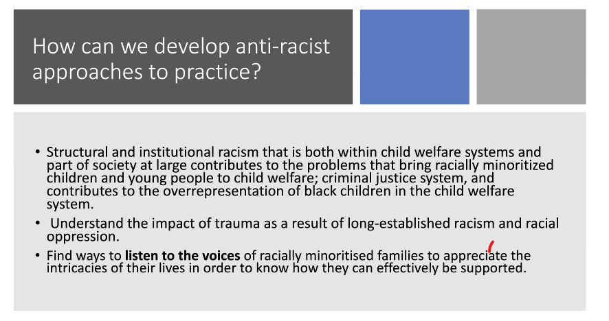 SusannahBowyer's tweet image. #PartnershipC How are we - teachers, social workers, communities - talking to Black and brown children who are bearing witness to/living their own damaging experience? #childQ @DrCBernard