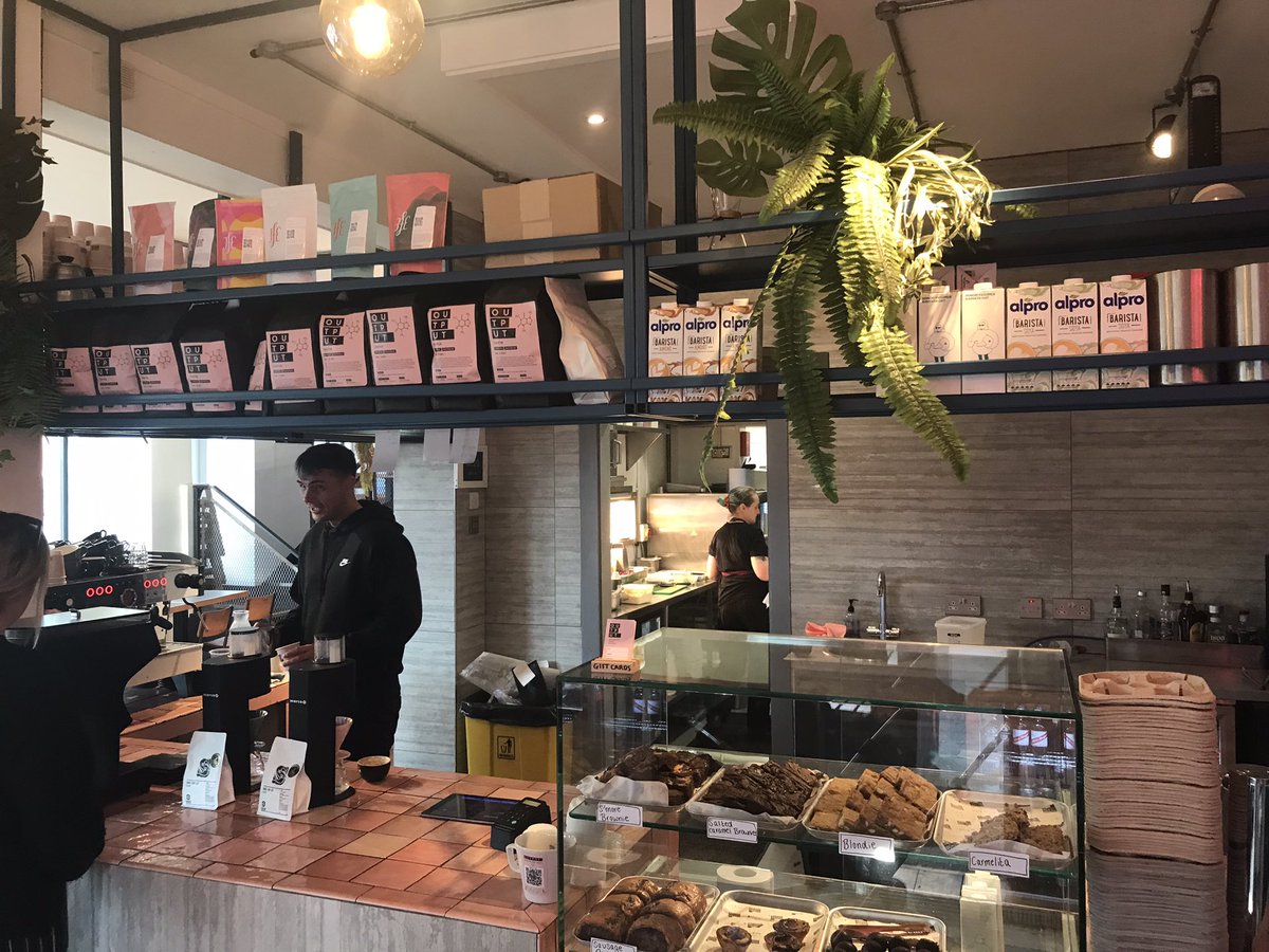CoffeeBeanNI's tweet photo. We didn’t suffer any malfunction as #WHYBNI visited the cool, trendy Output Coffee spot on the Lisburn Road. Don’t short circuit &amp; check it out. ☕️ https://t.co/gyCCMxRveE