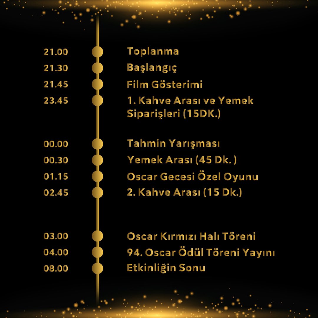 Görkemli Oscar Ödülleri gecesini CINÉ-SANTRAL ile daha keyifli geçirmeye ne dersiniz?🤩 Hem hep birlikte töreni izliyoruz hem de sürpriz ödüllü oyunlar oynuyoruz.🥳 BAŞVURU FORMU AŞAĞIDAKİ LİNKTEDİR. 
docs.google.com/forms/d/e/1FAI… 
#cinesantral22 #oscars #academyawards #oscars2022
