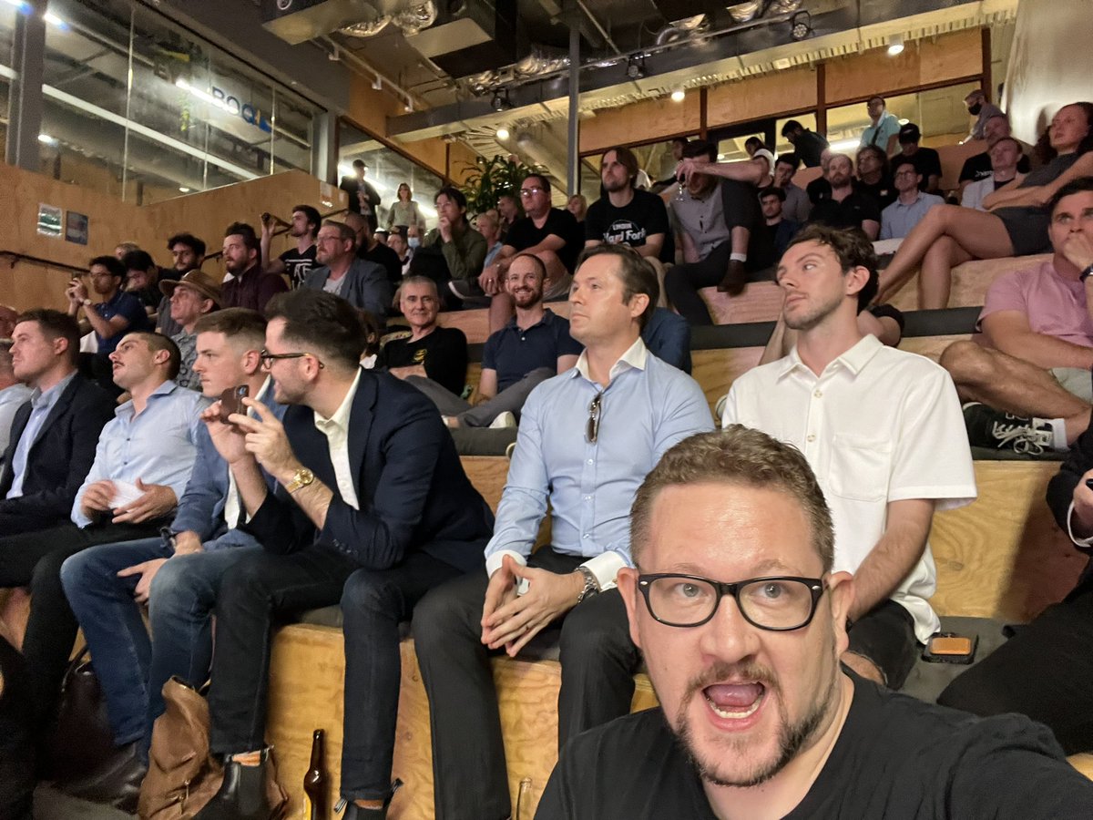 darrenrogan's tweet photo. @travydoteth give a pitch on the big screen for @AusNFTNetwork to a packed house #NFT #NFTANN https://t.co/XADhyvnV3l