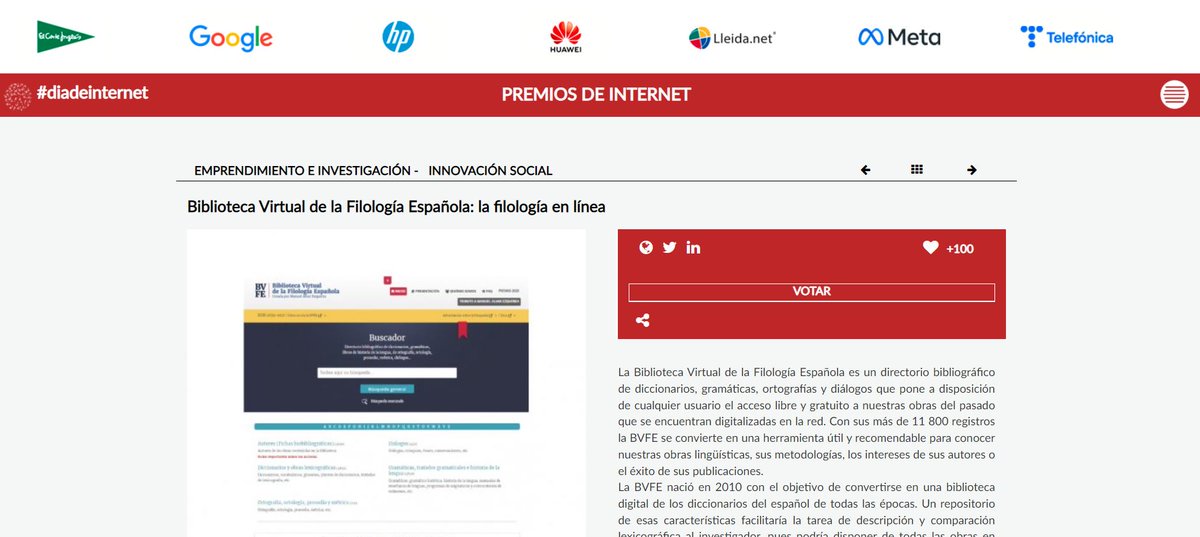🏅 Hemos presentado nuestra candidatura para los Premios de Internet 2022. #diadeinternet #premiosdeinternet #ddi2022

¿Nos dais vuestro apoyo? 🥰

📥 Podéis votar en este enlace: ow.ly/1i2350IqYSg