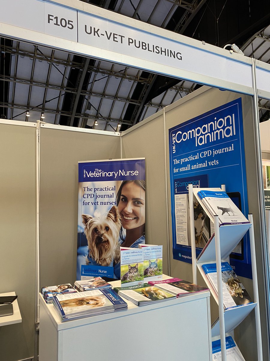 CompanionAni's tweet photo. We’re all settled in at our stand at @BSAVACONGRESS! Come and see us for a chat and a free copy at stand F105 #BSAVA22 https://t.co/J7yx3vQOP1