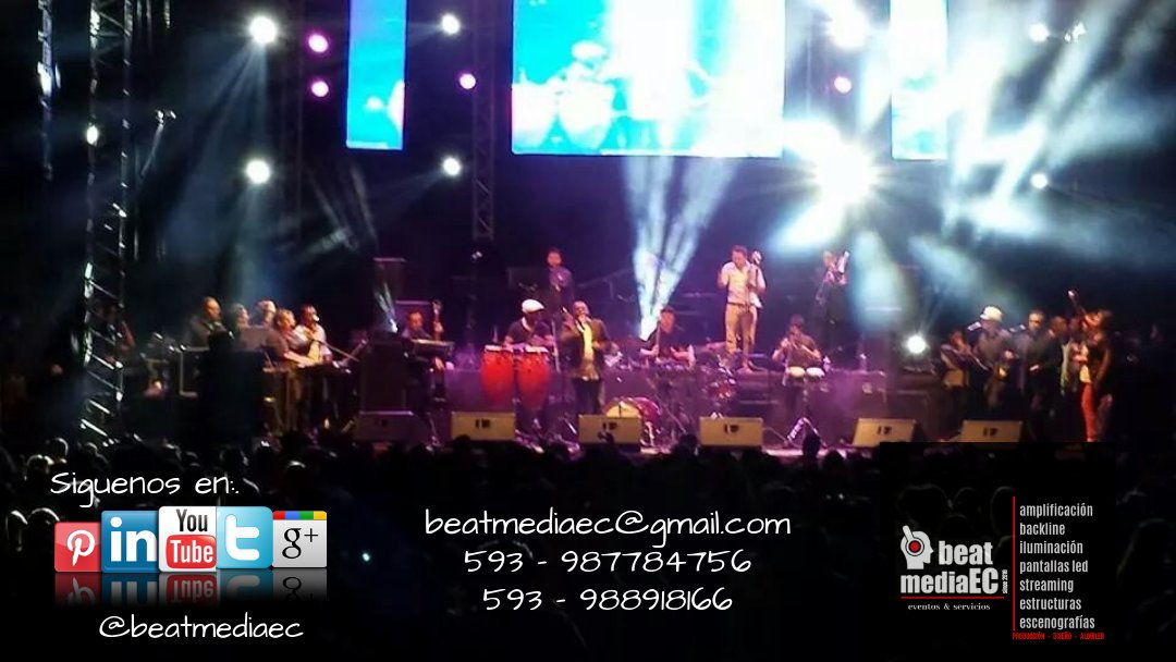 beatmediaEC's tweet photo. #BeatmediaEC General producer of events and concerts. We offer in our portfolio of services Technical Production, Design, Consulting and Logistics for rental audio equipment line array in expansion as well as sound, backline, stage and façade lighting, CCTV video,... 🏷️1/2 || https://t.co/fbC1C3Rcyl