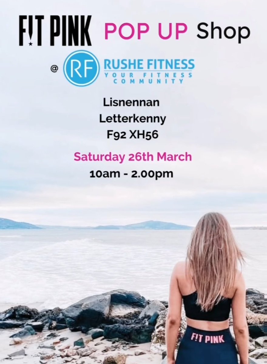 MariaRushe_'s tweet photo. Anyone around Letterkenny on Saturday who'd like to see/try the FitPink Fitness  range, come along to Rushe Fitness between 10am &amp; 2pm to meet their team.
💜💜💜💜💜

@rushefitness 
@frankleyjenni #Letterkenny #Fitness #gymgear https://t.co/edPYXLueIg