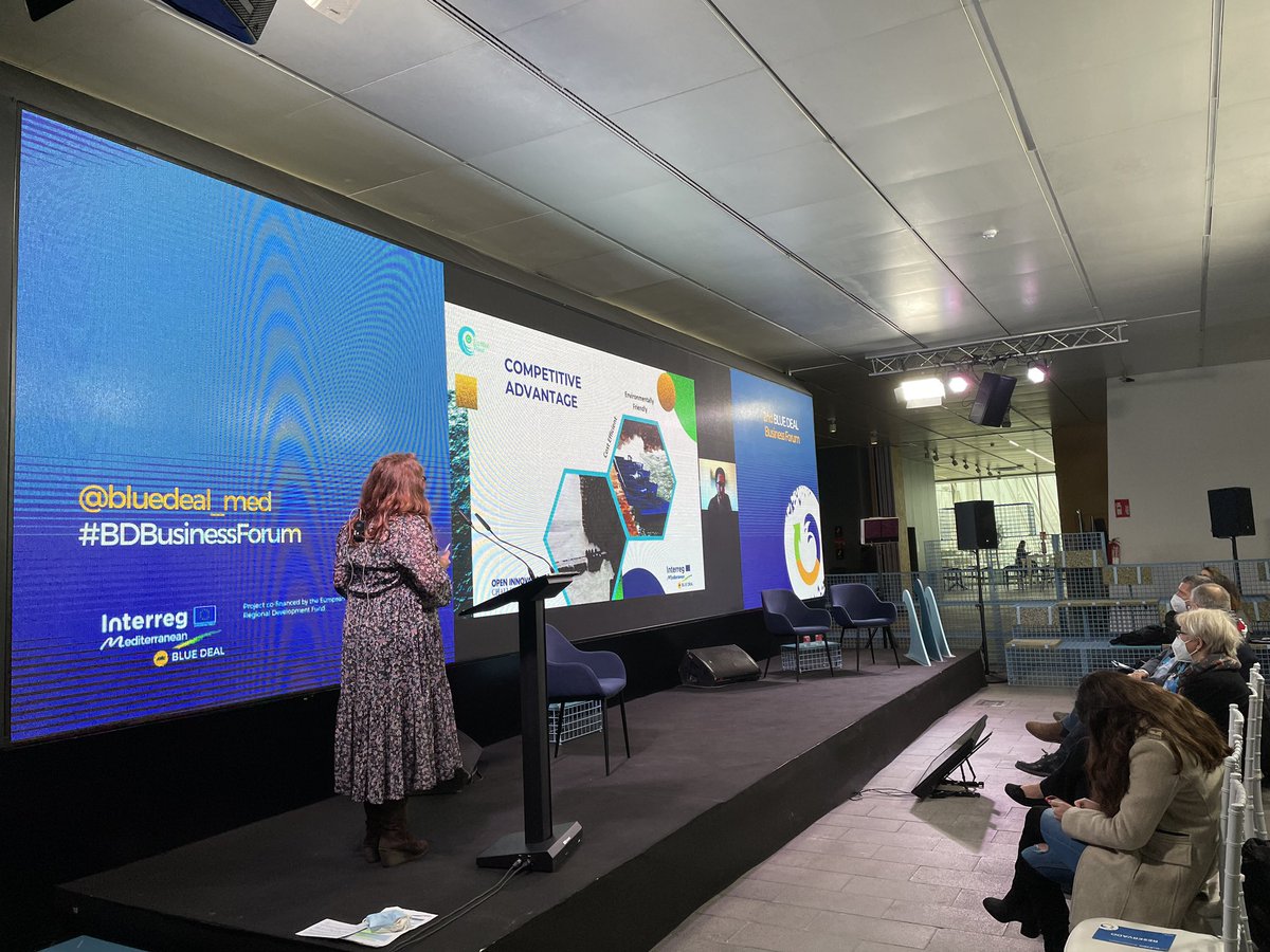 HStancin's tweet photo. @bluedeal_med business forum is going strong with lot of interested stakeholders in field of Blue energy. Innovative solutions from R&amp;D entities are waving to us with an aim to harness sea energy potential @HrvojeMikulcic @HRenertrans @nduic @BlueGrowthCom https://t.co/XxGK0ROweX