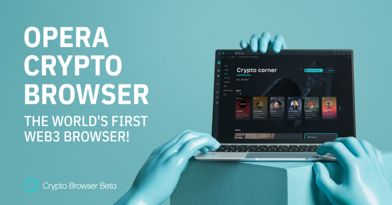 Opera_Crypto's tweet photo. A fully dedicated browser for #Web3 has arrived! Opera Crypto Browser, now in beta!