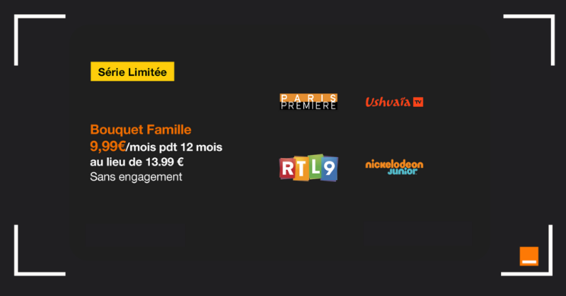OrangeTV_fr's tweet photo. Une #promo qui rend toute la #famille heureuse !
Les #chaînes préférées, des petits et des grands sont à prix mini ! 👪📺