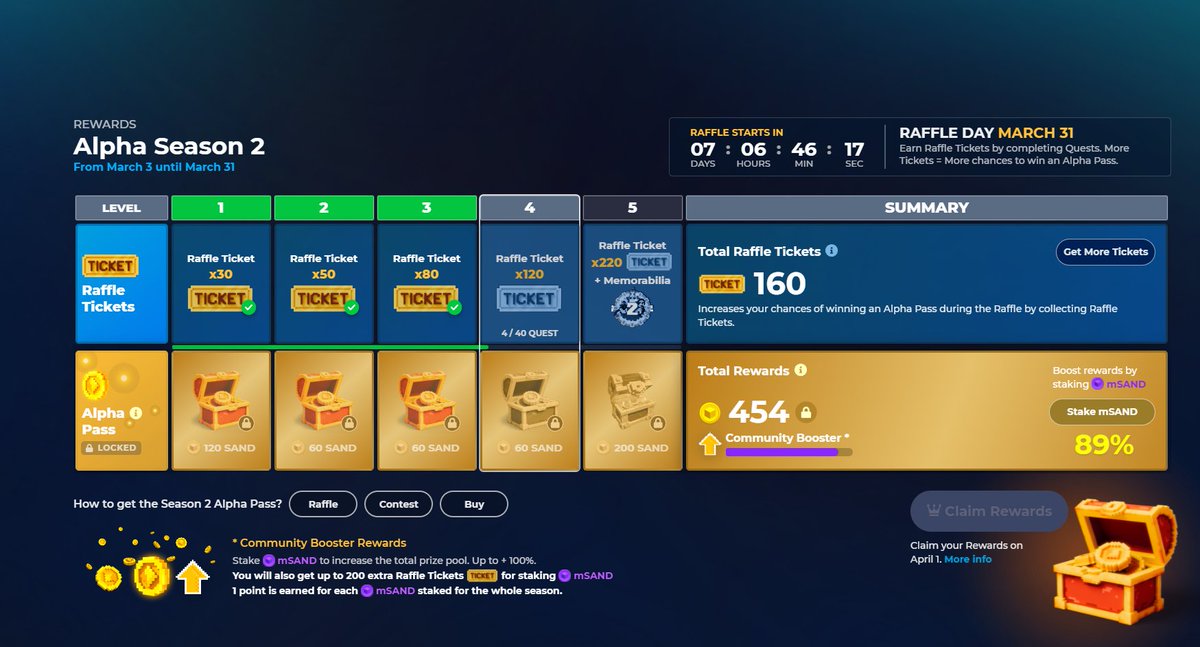 Quiet308's tweet photo. @TheSandboxGame I just participated in the daily #SandboxAlphaS2Contest for a chance to earn up to 1,000 $SAND! Starting March 22 - Ticket Day. Check out my screenshot below!
👇 #SandboxAlphaS2 https://t.co/EOU4i0pFLP