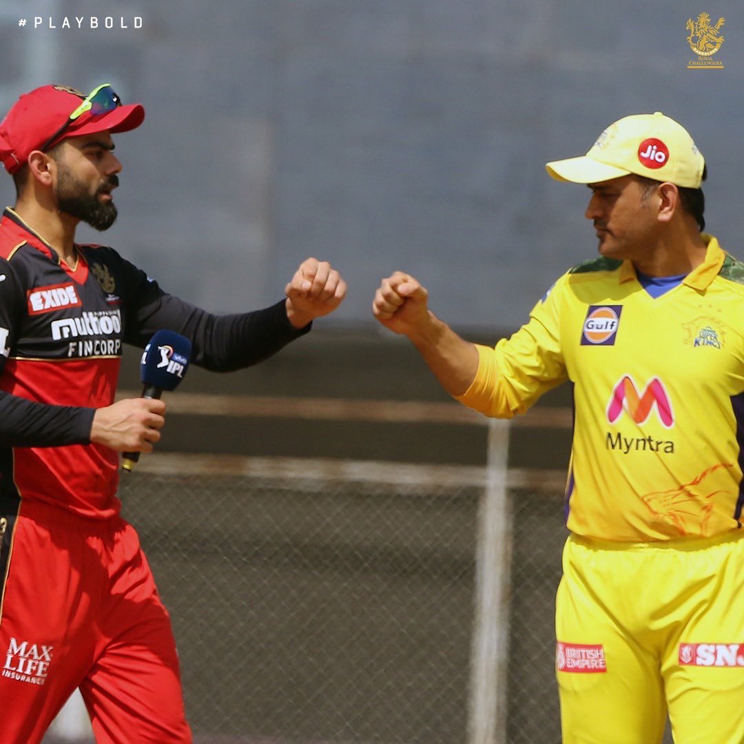 RCBTweets's tweet photo. Congratulations on a legendary tenure as captain of CSK, @msdhoni! 🙌🏻

Can’t wait to see this bromance on the field soon. 🤜🏻🤛🏻

#PlayBold #RCB #WeAreChallengers #IPL2022 #MSDhoni https://t.co/XbH6ir91C8