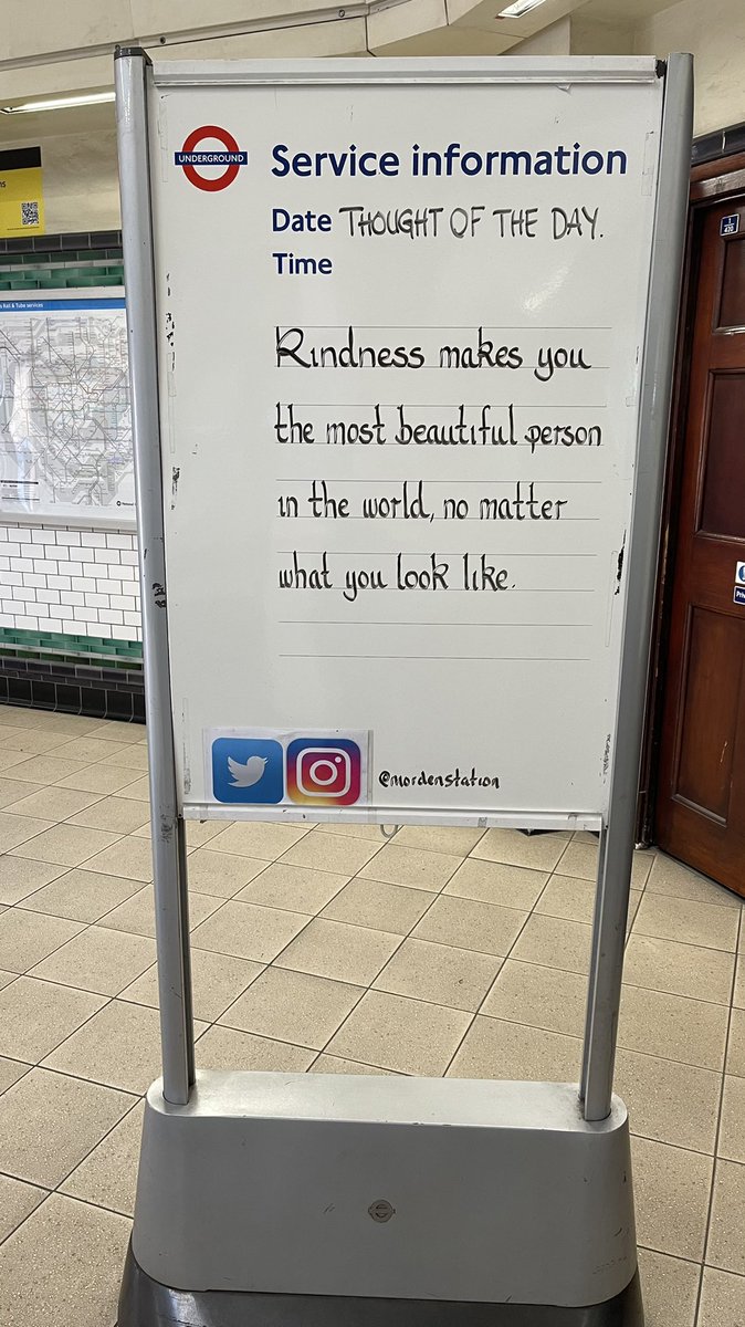 Thursday 24th March 2022 Thought Of The Day From Morden Station