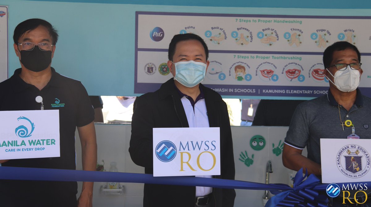 mwssro's tweet photo. On 22 March 2022, the @mwssro  (RO), represented by Chief Regulator Patrick Lester N. Ty, participated in the inauguration of the first batch of schools in the #SafeWASH in Schools project of #ManilaWaterFoundation and @ProcterGamble @Safeguard_PH. https://t.co/68DzAblI62