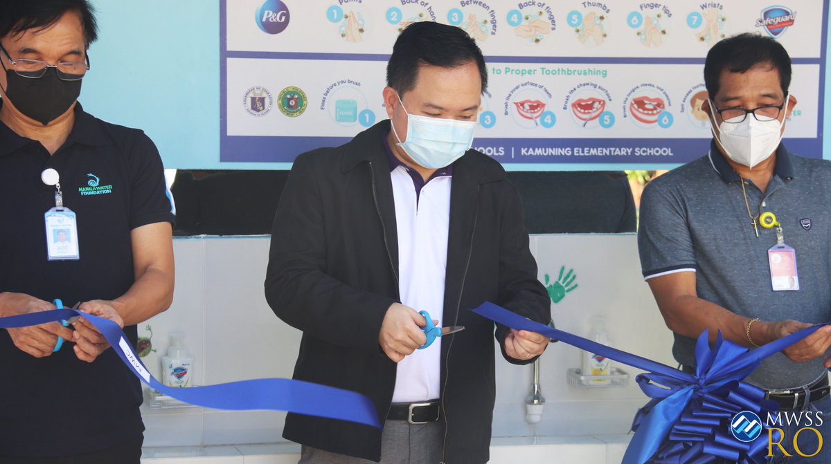 mwssro's tweet photo. On 22 March 2022, the @mwssro  (RO), represented by Chief Regulator Patrick Lester N. Ty, participated in the inauguration of the first batch of schools in the #SafeWASH in Schools project of #ManilaWaterFoundation and @ProcterGamble @Safeguard_PH. https://t.co/68DzAblI62