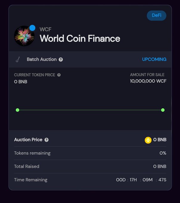 Don't miss Upcoming #WorldCoinFinance Presale on @SushiSwap   ✅Total Token Supply 20,000,000 $WCF ✅Minimum<a href="/tag/worldcoinfinance"class="tags">#WorldCoinFinance</a><a href="/tag/bsc"class="tags"><span>#bsc</span></a><a href="/tag/bitcoin"class="tags"><span>#bitcoin</span></a><a href="/tag/ada"class="tags"><span>#ada</span></a><a href="/tag/bscgem"class="tags"><span>#bscgem</span></a><a href="/tag/sushiswap"class="tags"><span>#sushiswap</span></a><a href="/tag/presal"class="tags"><span>#presal</span></a>