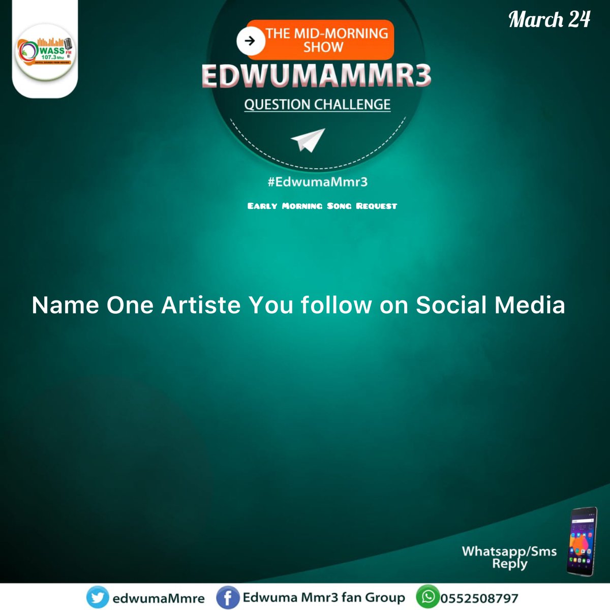 EdwumaMmr3's tweet photo. #EarlyMorningJam 🔥🔊🎵🎧 on The Mid Morning Radio Show this morning
Tune in or click on link https://t.co/jdiPeYBw3S to listen to your favorite Duo on Radio @Angy_AmonYB & @DJKENYAGH
Drop your Messages here 👇 with #EdwumaMmr3 https://t.co/foCgg1Frlw