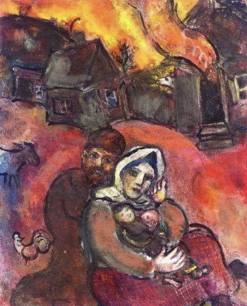 Marc Chagal’s ‘The Ukrainian family’ painted in the early years of WW2. It could have been painted yesterday. #UkraineRussiaWar