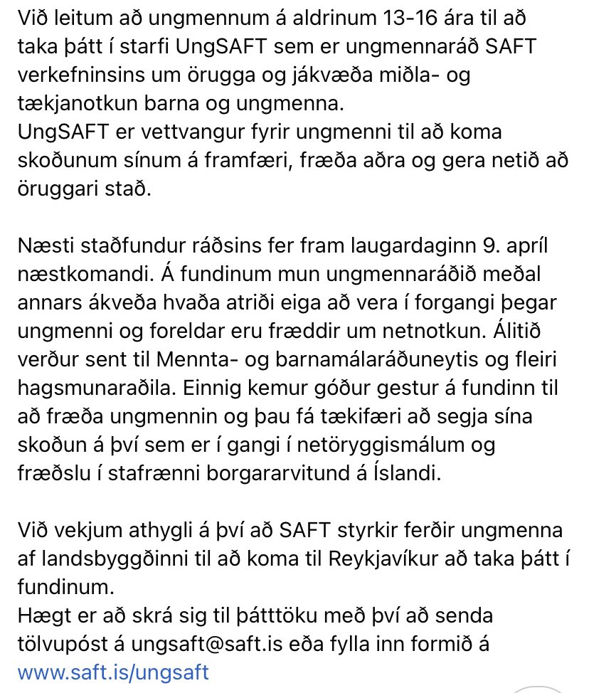 Kíkið á og hvetjið ungmenni í kringum ykkur til að hafa áhrif!💡