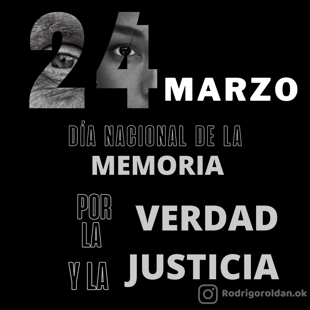 RodrigoRoldanOk's tweet photo. #Memoria #Verdad y #Justicia 

La oscuridad que nos trajo como sociedad el último golpe de estado no tiene que volver a repetirse, #NuncaMas, sepamos, entendamos y por sobre todo promulguemos que la #democracia es el único camino de bienestar. 

#24deMarzo. https://t.co/LFomk9iSwA