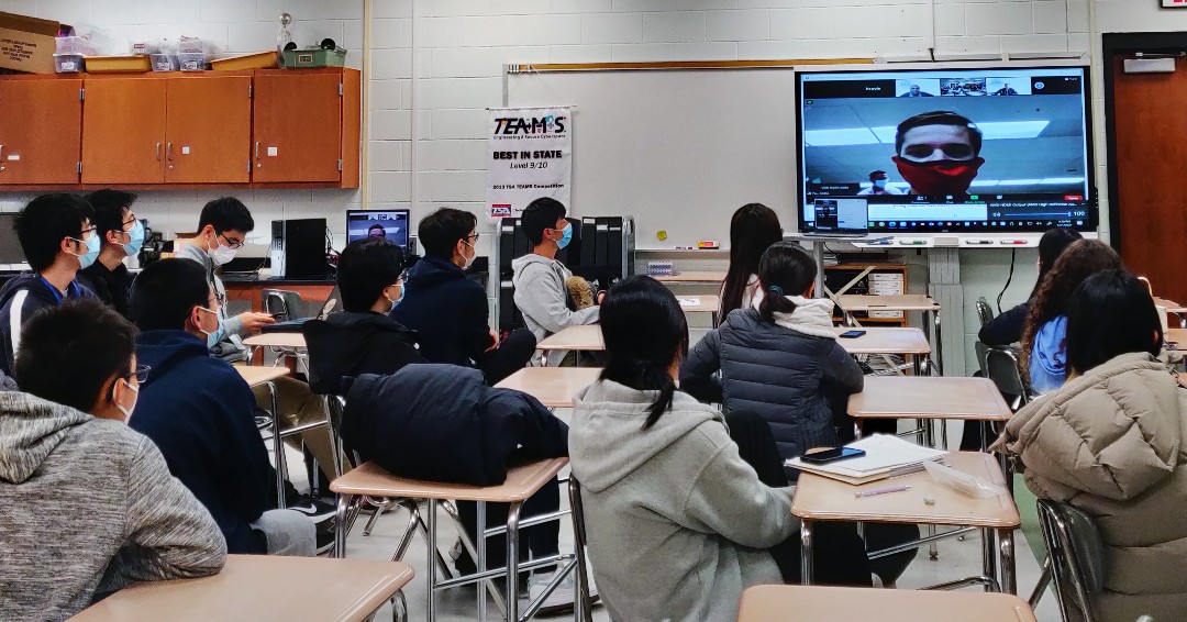 TenaflySchools's tweet photo. The THS Physics Club met with particle physicists via Zoom on World Wide Data Day organized by Quarknet, Fermilab &amp; CERN. The students are now preparing for Beamline for Schools competition organized by CERN on particle physics. #TeamTenafly #TenaflyPublicSchools #Physics https://t.co/EJQ7b2I56V