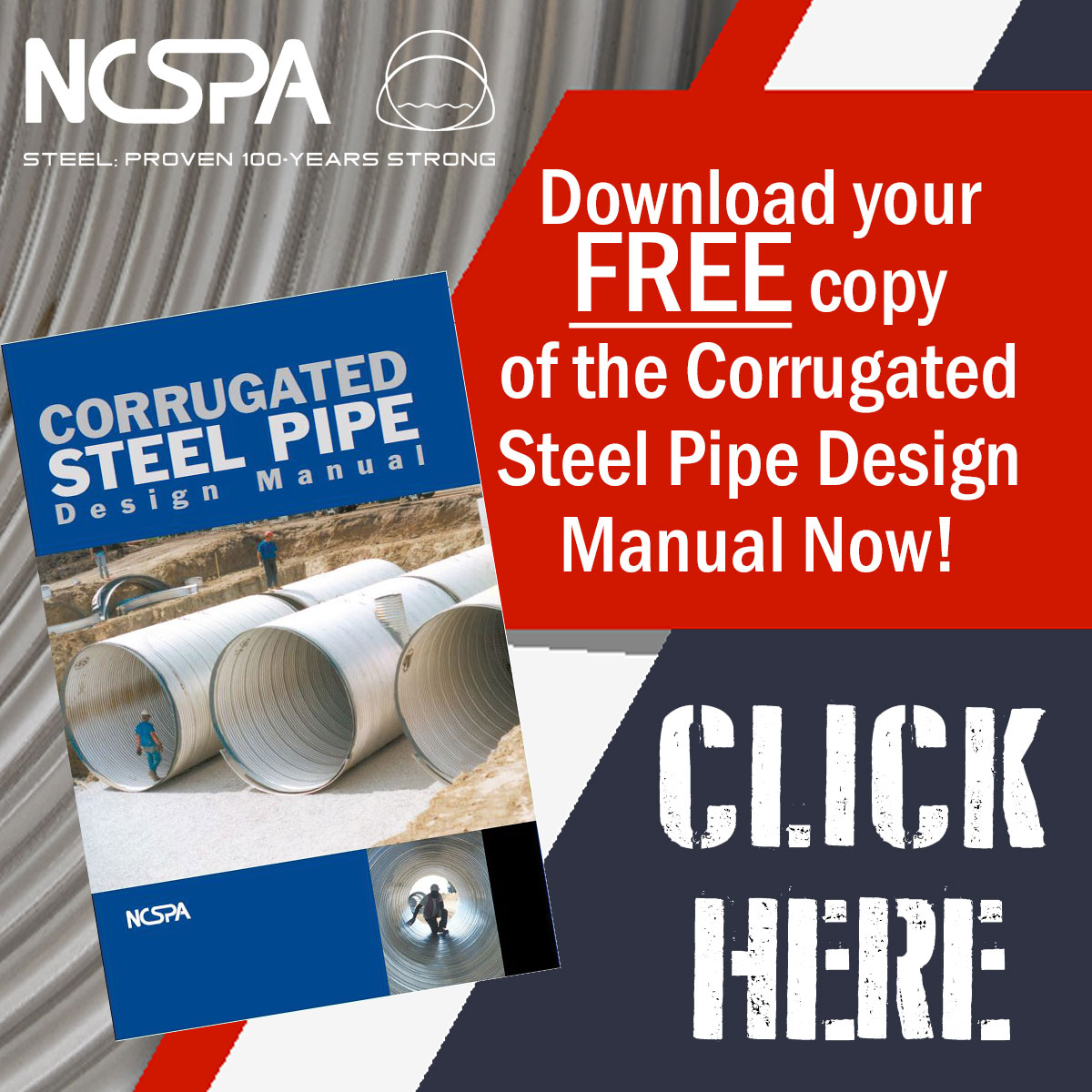 corrugatedsteel's tweet photo. In contrast with CSP, structural plate pipe is always fabricated with annular corrugations and field bolted longitudinal and circumferential seams.. https://t.co/txyunlghPV #BuildUsingSteel #CSP #NCSPA https://t.co/OFUE7duARs