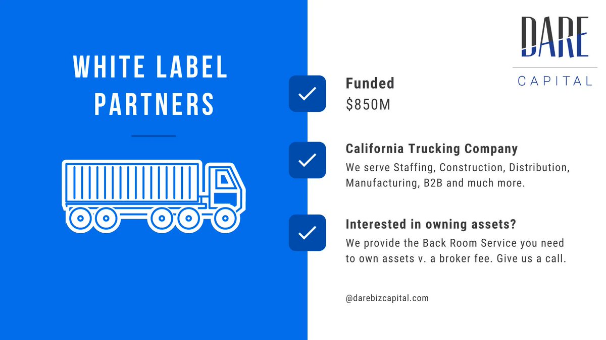 ColeDoesCapital's tweet photo. BOOM! Another Dare White Label Partner funded.
Visit us at https://t.co/Vxv3sl6LXO or call us 512-886-DARE to learn more.
#darecapital #whitelabelpartnership #factoring https://t.co/NYIRSpX9B0