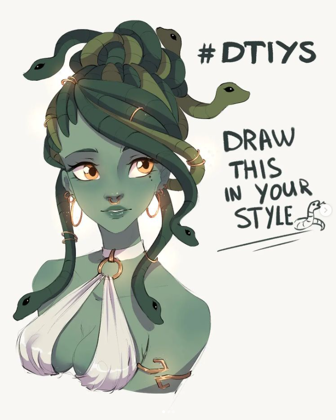 DoseofDawn111's tweet photo. My entry for @livish.art #dtiyschallenge

#livishmedusa #characterdesign #characterart https://t.co/gwxVIsZhjy