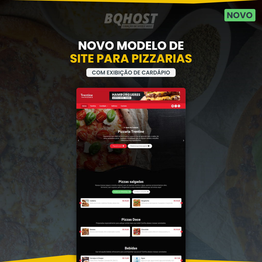 bqhost's tweet photo. Já se encontra disponível em nossa plataforma o modelo de site Trentine. Um site criado para pizzarias, que desejam criar um site profissional para apresentar o seu estabelecimento na internet. 

Para mais detalhes sobre o modelo Trentine acesse: https://t.co/jzK9gucDhW https://t.co/A3C9Uy8mAA