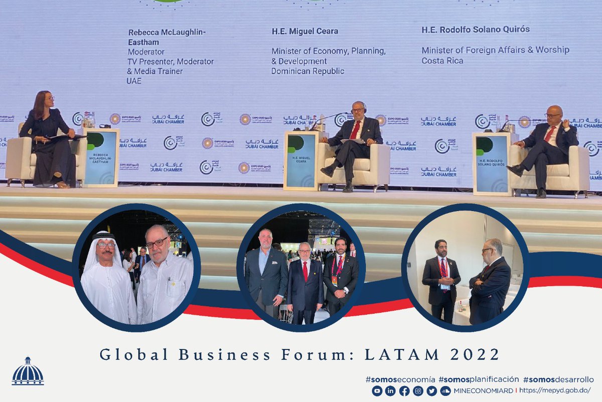 El ministro @MinEconomiaRD 🇩🇴 @cearahatton representa a #RD en  @DcgbForums, como expositor de “Rumbo a un futuro resiliente”; y en la  sesión “Reformando para el crecimiento a futuro”, junto al ministro  @CRcancilleria
