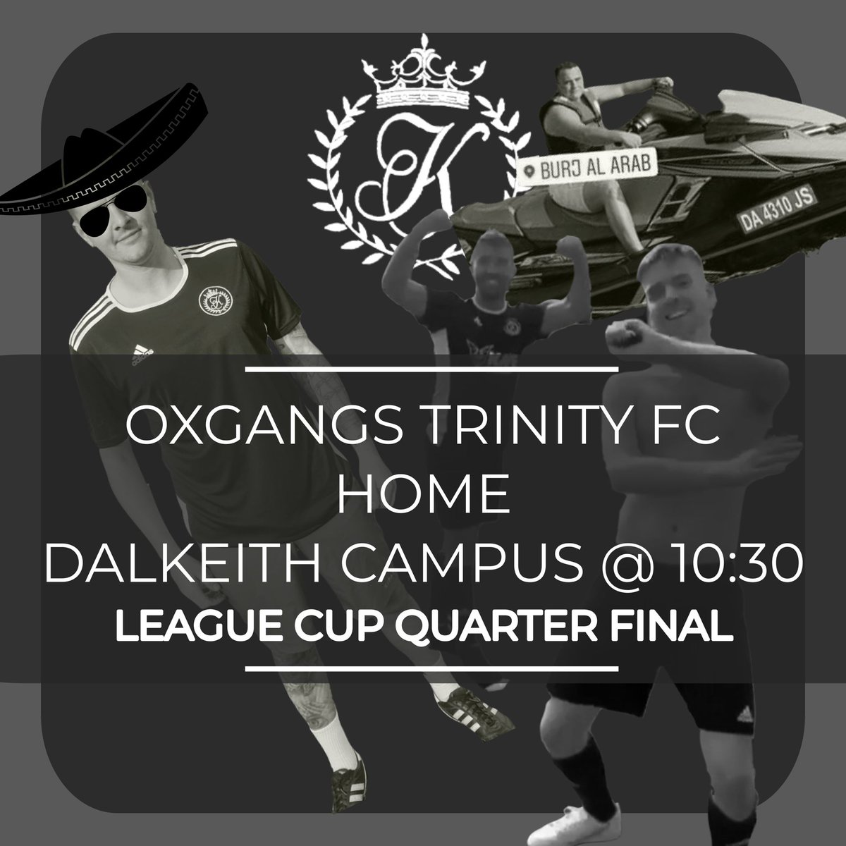 Big game for Kingsknowe on Sunday as we take on <a href="/OxgangsTrinity/">Oxgangs Trinity FC</a> at home in the quarter final of the Sunday Morning Championship League Cup.

#cmonyouknowe