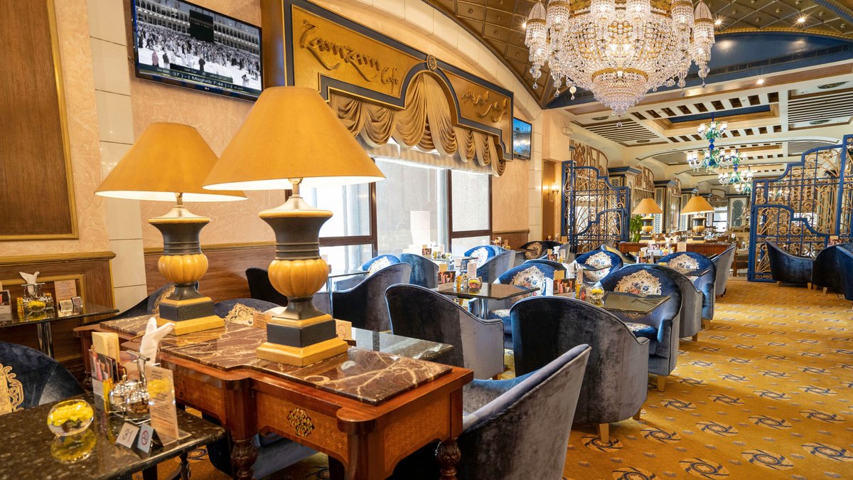 InterConMakkah's tweet photo. Indulge in a cafe experience like no other, ZamZam cafe offers a variety of delicious and mouthwatering cakes &amp; pastry along with variety tea brands and fresh coffee for an exceptional experience overlooking The Holy Mosque (Al Masjid Al Haram).
#InterContinental #Cafe #Makkah https://t.co/cqLWyvlWor