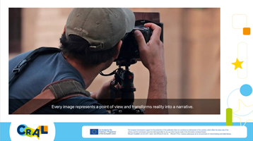 AllDigitalEU's tweet photo. The #CrALproject use the language of cinema and images to help teachers and students reflect on how images represent the reality. Behind every piece of audio-visual information there is a creator with their own ideas.#criticalthinking #medialiteracy
@UABBarcelona @daissy_research https://t.co/tSGu5MCGWd