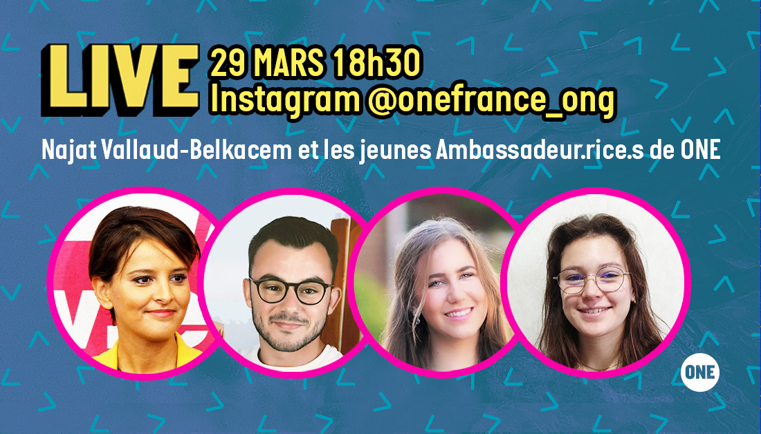 ONE_Fr's tweet image. SAVE THE DATE 📅 Mardi 29 mars à 18h30, notre directrice @najatvb échangera en direct sur Instagram avec @GuillaumeGrlt, @PaulaDruschke et @EMalabeuf, trois de nos jeunes Ambassadeur·rice·s. 🙌

Ils reviendront sur le #ForumLibé. Suivez-nous ➡️ instagram.com/onefrance_ong/