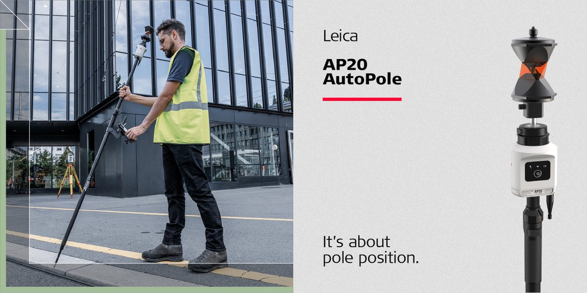 LeicaGeosystems's tweet photo. How do you work faster without jeopardising quality? You get the pole that solves three surveying workflow problems in one. Learn more: https://t.co/K24zwzsUE3 
#AutoPoleHeight #FindMyTarget #ForgetTheBubble #KnowMyHeight https://t.co/TbQyQs96Tm