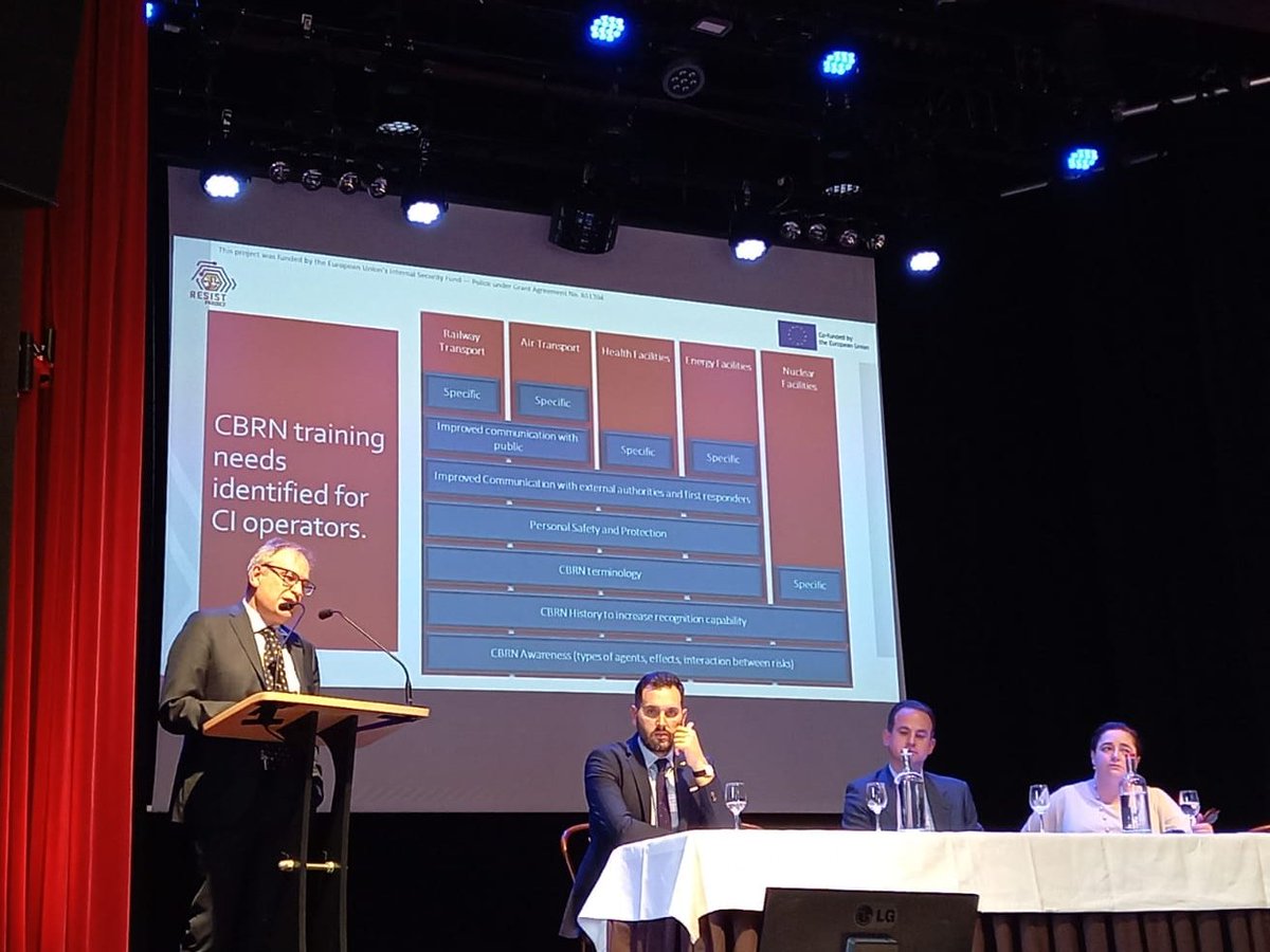 📢RESIST Project is being presented today at 📍CERIS in Bruxelles by Mr. De Dominicis from <a href="/ENEAOfficial/">ENEA</a> and Mr. D’Angelo from <a href="/SAFE_Italy/">Fondazione SAFE</a>. Great opportunity to propose a voluntary #CBRN☢️Label standard in the project context. 
#ISF <a href="/EUHomeAffairs/">EU Home Affairs</a>