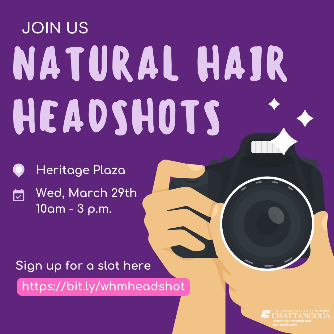 We know headshots can be stressful wondering if the photographer might ask you to dull who you are to look “professional”. Wrapping up WHM we have free headshots for anyone who wants to sign up on Tues. from 10am-3pm in Heritage Plaza. You can sign up: bit.ly/whmheadshot 📸