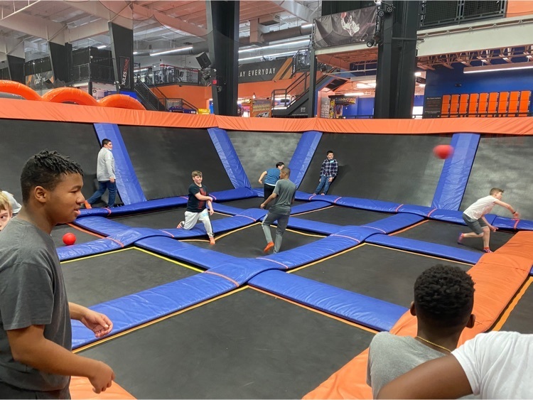 Ranger to the CORE+ Celebration! 7th &amp; 8th grade students who received ZERO referrals and earned C or above in all subjects during Term 3 jump for joy at SkyZone! #rpimsrocks