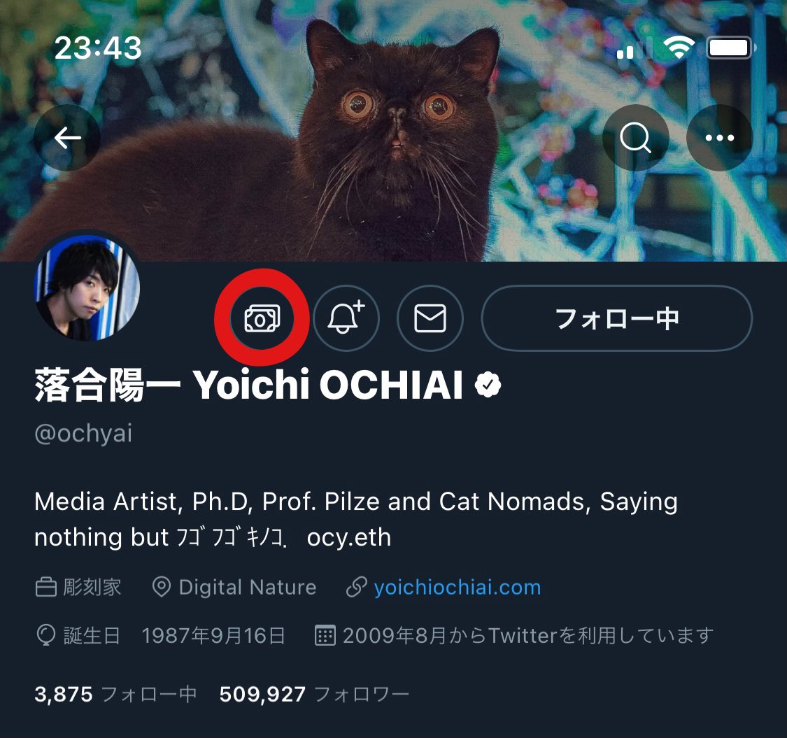 アズ ノルマは営業マンの栄養剤 S Tweet コレなんだろう と思って押してみたらこれがチップ機能なのかー 面白いなぁ 落合陽一さんにはethereumを送れるのね Trendsmap