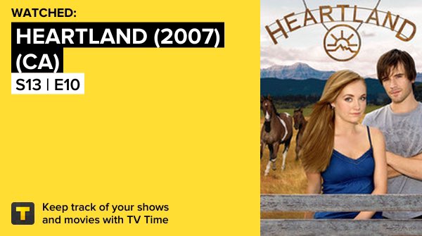 helenebrode's tweet photo. Fini tout les saisons disponibles sur netflix… j’ai hâte de voir la suite… Heartland (2007) (CA) - S13 | E10 sur TV Time #heartland ⁦@NetflixFR⁩ #vivementlasuite  https://t.co/r5tmqwYRBw https://t.co/NylktPka6G