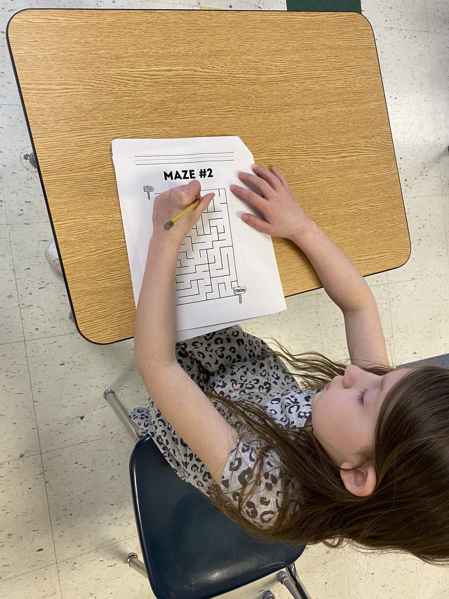swaggysecond's tweet photo. Practicing our March character trait of PERSEVERANCE with a Maze Challenge! #NeverGiveUp #TryYourBest #SFCSDProud https://t.co/CqaaXan5bt