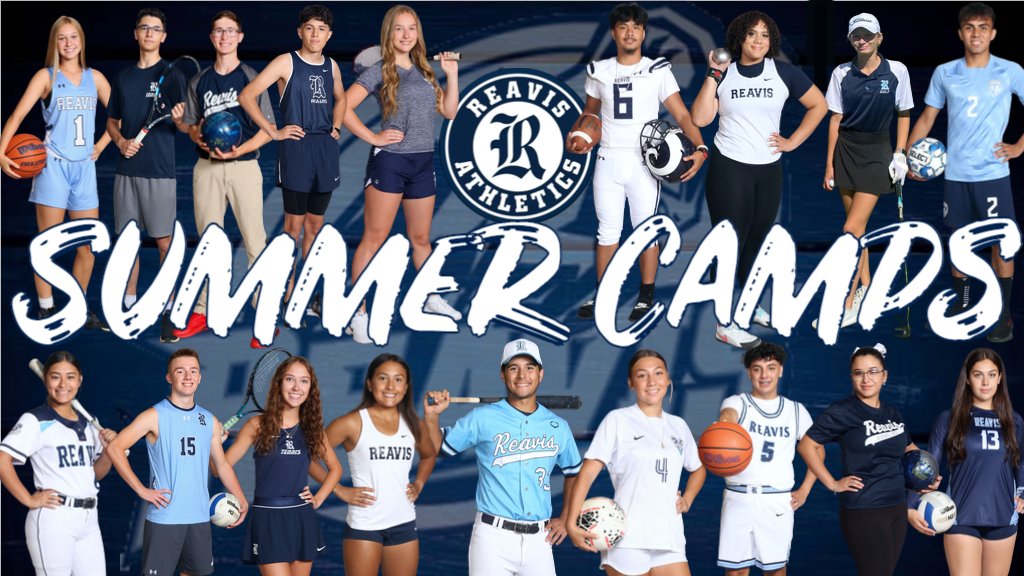 ReavisAthletics's tweet photo. Hello all, 
Registration is now open for the 2022 Reavis Athletic Summer Camps.  

Click Here https://t.co/9r8UKRYgXs
 to see the complete list and to register.

We are looking forward to a great summer! #SignUpToday #LETSGORAMS https://t.co/Om4A3jQblw