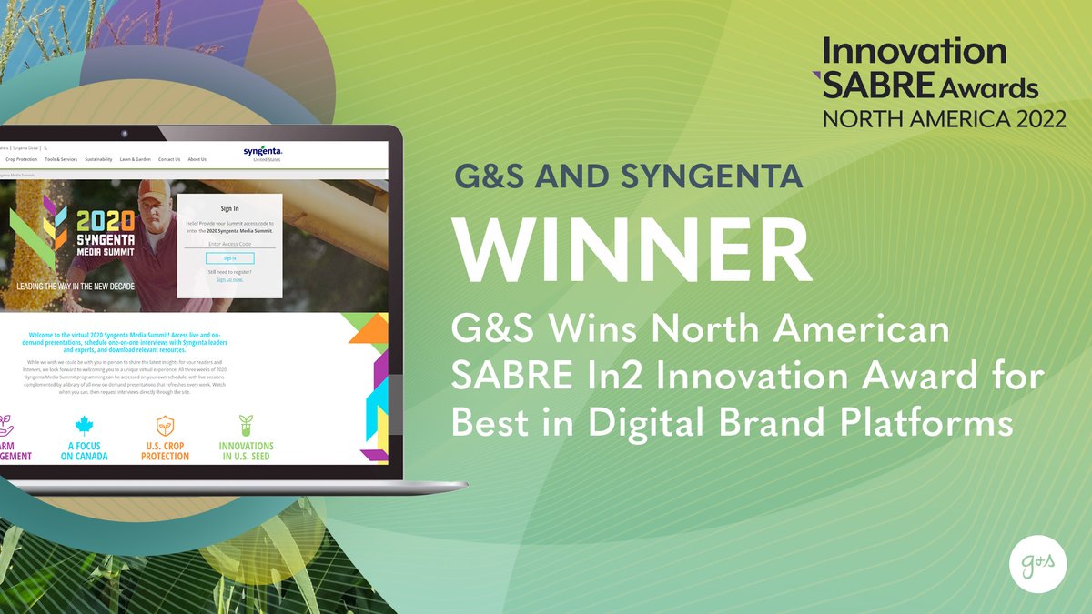 gs_comms's tweet photo. Award-winning projects like the @SyngentaUS Virtual Media Summit shows our #ag pride during #AgWeek22 and beyond. Learn more about this virtual event success!  https://t.co/8aXxl2gEQ9 https://t.co/Pu5w7CQVkt