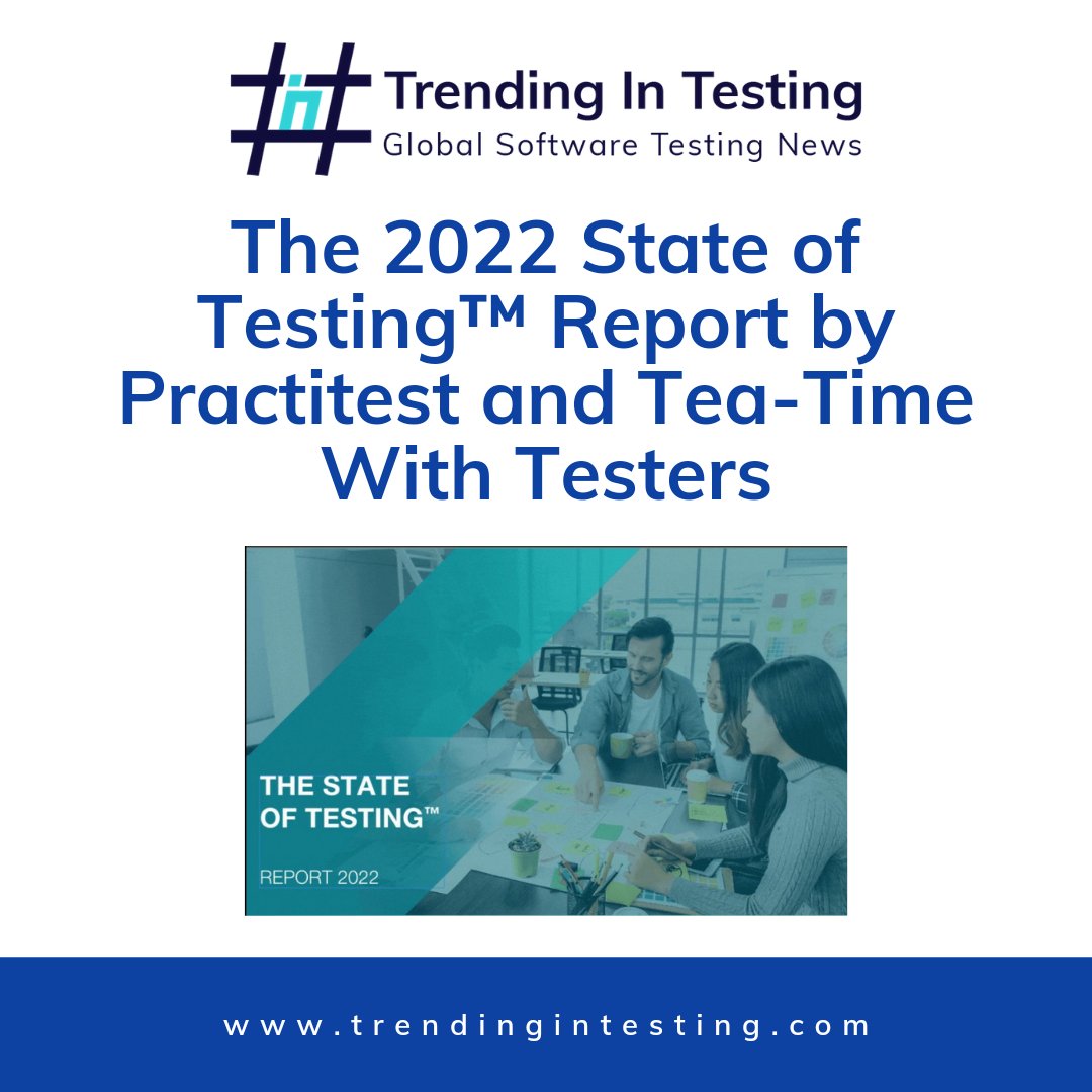 TrendingTesting's tweet photo. The 2022 State of Testing™ Report by @PractiTest and @TtimewidTesters 

Read news: https://t.co/LW6F8HvAcb

#softwaretesting #software #testing #automation #automationtesting #testautomation #management #agile #devops https://t.co/SQlxCQt6si