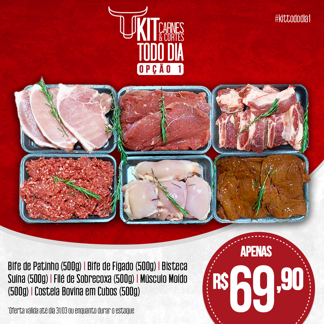 carnesecortespb's tweet photo. O nosso Kit Todo Dia opção 1 é incrível: com 3kg de carne, distribuído em 6 opções, e por apenas R$ 69,90.  Aproveite agora mesmo esse kit e economize no seu bolso.  

Faça seu pedidohttps://linktr.ee/carnesecortespb

#carnesecortes https://t.co/WfneKZvyW1