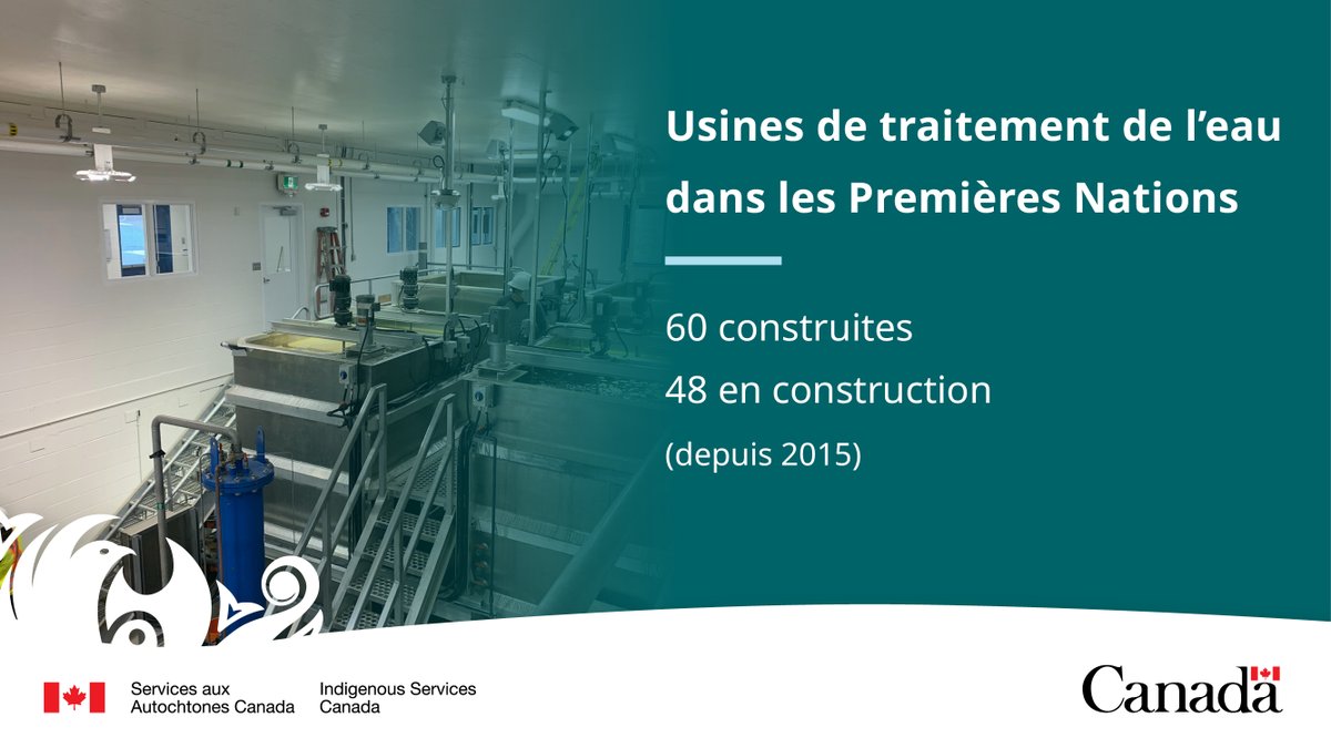 GCAutochtones's tweet photo. Les communautés des #PremièresNations ont construit 60 nouvelles usines de traitement de l'eau depuis 2015 et 48 autres usines sont en construction. https://t.co/kKQpBOH6Tn #InfraPN https://t.co/RpuZXbuNQ2