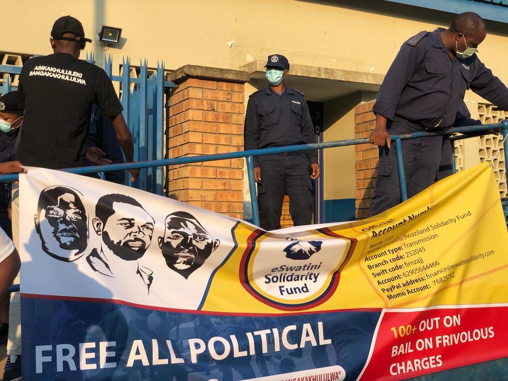 eSwatiniSolida1's tweet photo. At Manzini Police post… a case officially opened against Police for brutality meted against protesters including our ground team member @tibu_mdluli https://t.co/K0uACKbA81