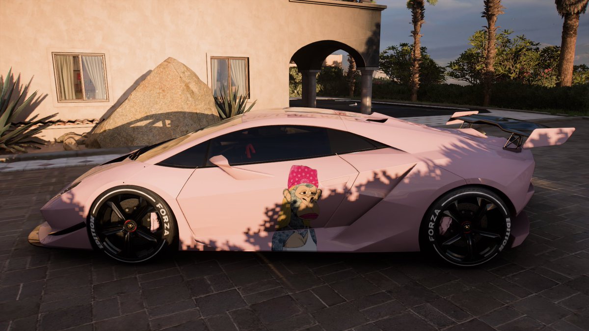 AbbeeRose_'s tweet photo. Can I have this car irl?👀

@DApeWives on a whip 🤤
Thank you @0EllxJay for this beautiful art piece, I hope you enjoy driving it in your game as much as I love staring at it😍

Even has a personalised number plate 😲🤭

Daw community is easily the best 🔥 https://t.co/5TXtczbxD9