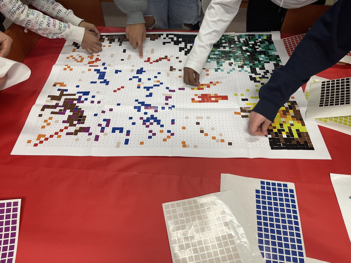 mmslibrarylcps's tweet photo. Visit the Library before school or at lunch and help us create the sticker puzzle! What will it be? 🐾 @LCPS_Mercer https://t.co/cDuAcDaRyW