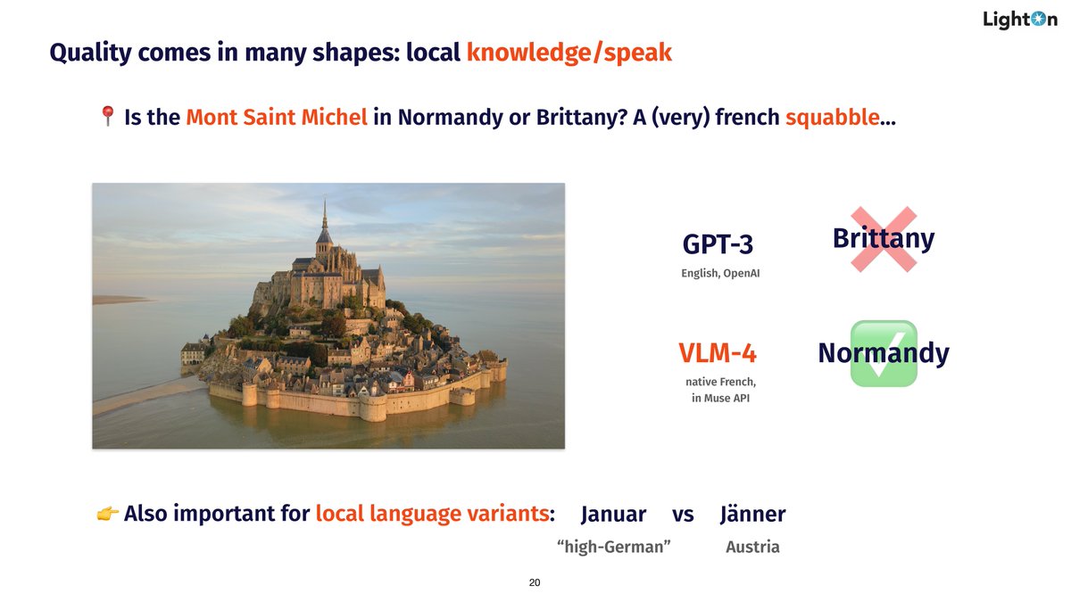 Why is this important? Quality improves! Local knowledge and language variants are better captured than by translation. #NVIDIA #GTC22